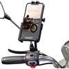 Homeet Supporto Telefono per Moto, Alluminio Universale Rotazione 360° Porta Cellulare da Retrovisore Scooter per Dispositivi 4 a 7.2