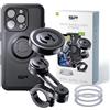 SP CONNECT Moto Bundle II AVM Xtreme | SPC+ | Supporto compatibile con iPhone 16 Pro | Supporto per cellulare da moto | Supporto per smartphone | Accessorio anti-vibrazione per motorino, ciclomotore