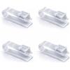 Generico Supporto Telepedaggio Auto, Clip Aletta Parasole Trasparente Slim, Set 4 Pezzi Porta Tessera Rimovibile, Fissaggio Sicuro Anti Vibrazione, Design Discreto Premium Universale per Dispositivo T.pass