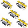 Oiyagai 5-Pack Adattatore VGA Femmina-Femmina DB15 HD15 - Connettore di Estensione per Cavo VGA, Monitor, Proiettore, PC