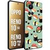 CUSTOMIZZA - Custodia cover nera morbida in tpu compatibile per Oppo Reno 10 5G - 10 PRO 5G sushi disegni giapponese nighiri acquamarina verde
