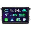 XTRONS ID90MTVL AUTORADIO GPS per Golf Passat Tiguan Seat Skoda ANDROID 14 CARPLAY Auto WiFi 4G