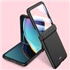 MUDASANQI Custodia compatibile con Motorola Razr 40 Ultra con protezione per lo schermo anteriore, custodia rigida antiurto leggera custodia protettiva completa con cerniera per Razr 40 Ultra (nero)