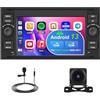 Surakey Android 14 4G+64G Autoradio per Ford Transit 2006-2011 con Senza Fili CarPlay Android Auto 7 Pollice Radio con Mirror Link GPS WiFi Bluetooth SWC Telecamera per Retromarcia+Microfono