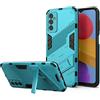 ESTH® Custodia per Samsung Galaxy M13 4G con Supporto [Compatibile con Supporto Magnetico per Auto] Cover Paraurti PC + TPU, Blu
