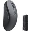 Keychron M3 4000 Hz Mouse ottico senza fili Bluetooth 5.1/2.4 GHz/USB, leggero 79g, programmabile, sensore PixArt 3395 con fino a 26K DPI/ 650 IPS per Windows Mac Linux - Nero