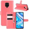 Fertuo Cover Redmi Note 9S / Note 9 PRO, Custodia Portafoglio Cover a Libro in Pelle Flip Case con Silicone Bumper, Fibbia Magnetica, Porta Carte, Kickstand, per Xiaomi Redmi Note 9S, Rosso