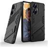 ESTH® Custodia per Realme C55 4G con Supporto [Compatibile con Supporto Magnetico per Auto] Cover Paraurti PC + TPU, Nero