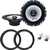 IPNOSIS Kit 2 Casse ALPINE SXE-1725S per VW Golf IV da 165mm con 2 Supporti Anteriori + 2 Connettori