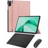 Generic Custodia con tastiera per tablet Honor Pad 9 12,1 pollici 2024 con mouse, touchpad e cover con tastiera staccabile con porta penna per tablet Honor Pad 9 12,1 pollici 2024
