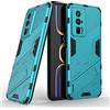 ESTH® Custodia per Xiaomi Poco F5 Pro 5G/Redmi K60 Pro/K60 con Supporto [Compatibile con Supporto Magnetico per Auto] Cover Paraurti PC + TPU, Blu