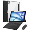 Generic Custodia con tastiera per iPad Air 13 M2 2024/M3 2025 con mouse, custodia sottile e intelligente con tastiera Bluetooth per iPad Air 13 pollici M3/M2 (2025/2024)