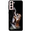 Mixroom - Cover Custodia Back case In TPU Silicone Morbido Per Samsung Galaxy S21 Plus Fantasia Tigre Nuota P222