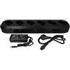 vhbw Caricabatterie 6 vani compatibile con Motorola GP340 EX batterie per radio - Stazione di ricarica + alimentatore, 8,4V, 0,4A