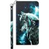 VQWQ Cover per Samsung Galaxy M53 5G, Custodia Portafoglio in Pelle PU Stampa Animale Slot per Schede Libro Cavalletto Supporto Flip Case Wallet Cordino Chiusura Magnetica per Maschio Donna-[3D]-Wolf