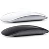 Generic Mouse senza fili Bluetooth Silenzioso Multi Arc Touch Mouse Ultra-Thin Magic Mouse per Laptop Ipad Mac PC Macbook, ricarica USB (Bianco)