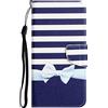 AIFILLE Cover per Samsung A20e Custodia Portafoglio a Libro in Pelle Flip Cover con Porta Carte Chiusura Magnetica Disegni Antiurto Bumper per Samsung Galaxy A20e/ A10e 5,8 Pollici, Bowknot Bianca