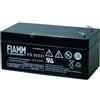 FIAMM Batteria al piombo FG20341 12 V 3,4 Ah in tessuto non tessuto AGM FG 20341, batteria al piombo AGM Faston, 4,8 mm