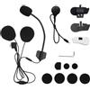 BETOWEY Kit Microfono e Altoparlanti per Casco da Moto con Accessori di Montaggio B2X Interfono Moto - Include Microfono Morbido e Rigido