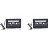 NeaxgeandX 2 set di adattatori per cassette da auto, lettore CD MP3, 3,5 mm, AUX a cassetta auto, convertitore, accessori automobilistici