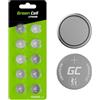 Green Cell 10x Batteria Bottone al Litio 3 V CR 2025 CR2025 CR-2 CR15H270 5046LC Green Cell Specialistica Elettronica Confezione da 10 per l'Uso su Chiavi con Sensore Magnetico Bilance