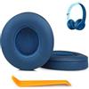 SINOWO Cuscinetti di ricambio per cuffie Beats Solo 2 e Solo 3 Wireless On-Ear e Solo2 Solo3, cuscinetti auricolari con isolamento acustico in memory foam, morbida pelle proteica (blu pop)