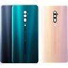 Generic SHOWGOOD Custodia in vetro per Oppo Reno 10X Zoom posteriore batteria custodia CPH1919 coperchio guscio del telefono + adesivo (coperchio batteria verde)