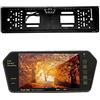 DISCORAMA KIT PORTATARGA CON TELECAMERA 170° + MONITOR SPECCHIETTO RETROVISORE 7 LED AUTO, RETROCAMERA CON SPECCHIETTO - DISCORAMA®