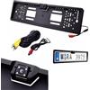 AntDau71 PORTA TARGA CON TELECAMERA DVR RETROMARCIA 170° VISIONE NOTTURNA RETROCAMERA CW236