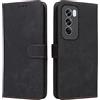 XINNI Cover per Oppo Reno 12 PRO 5G Custodia, RFID Protection Flip Magnetica Pelle PU/TPU Portafoglio, Nero
