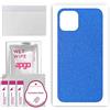 apgo BACK SKIN Film Pellicola protettiva Protezione Posteriore per Apple iPhone 12 Pro, skin sticker film foil vinyl Blu pastello opaco