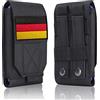 Aprocase Custodia protettiva per cellulare impermeabile Molle, resistente, per iPhone 11, 12, 13, Pro Max, Samsung S22, S21, S20, FE Note 20, A02S, meno 6,7,con 1 bandiera della Germania Velcro