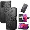 JIUNINE Cover a Libro per Motorola Moto G24 / G04 / G04S / E14, Nero