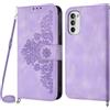 Netany Cover per Motorola Moto G62 5G con Cordino, Flip Portafoglio Custodia in Pelle, [2 Porta Carte][Chiusura Magnetica],Custodia Libro Antiurto Cover con Laccio per Motorola Moto G62 5G (Viola)