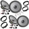 EvoTuning Kit 8 Casse Altoparlanti per Alfa Romeo 159 compatibile con Hertz K165 Ant/Post Set 4 woofer 4 Tweeter 4 Anelli Adattatori 4 Connettori (no plug and play)