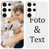 Yoedge Cover Personalizzata Custodia per Samsung Galaxy S23 Ultra 5G 6,8 Personalizzato con Foto Testi Disegni Personalizza Custodia Immagine, Bianco Personalizzabili Case per Samsung S23 Ultra 5G