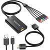 Generic Convertitore 1080P femmina a HDMI, convertitore da YPbPr a HDMI per NGC/Wii/PS1/PS2 per visualizzare su televisori HD (solo per giochi PS1/PS2 480i, non per giochi PS1 240P)