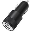 BESTonZON Caricatore Auto Doppio USB 5v/2.1a e 5v/1a in Alluminio Nero, Ricarica Veloce e Facile Uso per Telefono Cellulare e Fotocamera Digitale