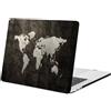 FFBOFFC Custodia Compatibile per Macbook Pro 16 pollici 2020 2019 con Touch Bar e Touch ID A2141, Case Copertina Rigida in Plastica Protettiva con Macbook Pro 16, 94 Mappa mondiale nera