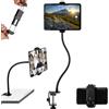 MOJOGEAR Porta telefono e tablet flessibile Premium con morsetto da tavolo — Per tavoli fino a 7,1 cm di spessore — Lunghezza braccio 51 cm — Include supporto per telefono — Metallo extra robusto