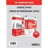 HOEPLI Codice civile + Codice di procedura civile. Kit completo 2026
