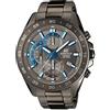 Casio EDIFICE Orologio, Robusta Cassa, 10 BAR, Nero/Azzurro, Uomo con Cinturino in Acciaio Inox EFV-550GY-8AVUEF