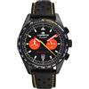 Lorenz 3PC Granpremio 030251DD - Cronografo Sportivo al quarzo - Orologio con cinturino in pelle - Cofanetto ispirato alle corse automobilistiche a forma di casco di pilota