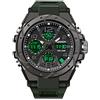 KXAITO Orologi da uomo Sport Outdoor Impermeabile Militare Orologio Data Multi Funzione Tattiche LED Sveglia Cronometro large 01_verde2