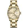 Lorenz Ginevra 28187GG - Orologio elegante da uomo - Orologio al quarzo con cassa e cinturino in acciaio laminato oro