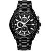Curren 8023 - Orologio da polso da uomo, sportivo, al quarzo, in acciaio INOX, impermeabile Black all black