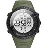 KXAITO Orologi da uomo Sport Outdoor Impermeabile Militare Orologio Data Multi Funzione Tattiche LED Face Alarm Cronometro per gli Uomini 6256, Quadrante bianco verde militare, Large, Militare