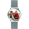 memories Orologio da donna in argento con stampa fotografica, idea regalo, diametro 36 mm, orologio da donna con cinturino in rete, personalizzabile