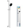 GROHE Vitalio Comfort 110 Set Saliscendi Doccia (2 getti Rain e Jet, asta 600 mm, flessibile 1,75 m, SpeedClean anticalcare), Cromo, 26930001