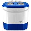 briebe Camp - Mini Lavatrice Portatile con Centrifuga, Campeggio, Capacità 3 kg, Ideale per Viaggi, Roulotte, Camper, 2 Scomparti, Caricamento dall'alto, Nessuna installazione, Blu/Bianco